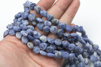 Natural Sodalite Beads Matte Sodalite Beads - Puffy Heart Shaped 10mm - 1 strand ~15.5" - Special Exclusive Item Gemstone Beads