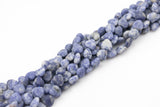 Natural Sodalite Beads Matte Sodalite Beads - Puffy Heart Shaped 10mm - 1 strand ~15.5" - Special Exclusive Item Gemstone Beads