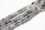 Natural Gray Cloudy Quartz Beads Matte Gray Cloud Quartz Beads - Barrel Tube Shaped 12x8mm - 1 strand ~15.5" - Special Exclusive Item