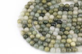 Natural Green Rutilated Quartz Beads Grade AAA Faceted Round 6mm, 8mm, 10mm, 12mm- Full 15.5 Inch Strand Gemstone Beads