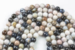 Natural Dendrite Opal Faceted round sizes 6mm and 8mm Gemstone Beads