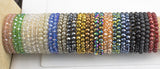 8mm Stackable Crystal Elastic Bracelets - Handmade with High Quality Elastic - WHOLESALE- 8mm 7.5"