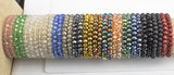 8mm Stackable Crystal Elastic Bracelets - Handmade with High Quality Elastic - WHOLESALE- 8mm 7.5"