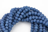 Lapis Jade-JADE Matte Round- 6mm 8mm 10mm 12mm-Full Strand 15.5 inch Strand AAA Quality AAA Quality