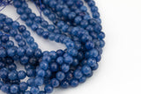 Lapis Jade- JADE Faceted Round -Full Strand 15.5 inch Strand, 4mm, 6mm, 8mm, 12mm, or 14mm Beads-Full Strand 15.5 inch Strand