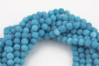 Lapis Jade-JADE Matte Round- 6mm 8mm 10mm 12mm-Full Strand 15.5 inch Strand AAA Quality AAA Quality