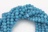 Lapis Jade-JADE Matte Round- 6mm 8mm 10mm 12mm-Full Strand 15.5 inch Strand AAA Quality AAA Quality