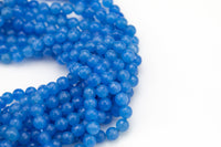 Blue- JADE Faceted Round -Full Strand 15.5 inch Strand, 4mm, 6mm, 8mm, 12mm, or 14mm Beads-Full Strand 15.5 inch Strand AAA Quality