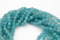 Blue- JADE Faceted Round -Full Strand 15.5 inch Strand, 4mm, 6mm, 8mm, 12mm, or 14mm Beads-Full Strand 15.5 inch Strand