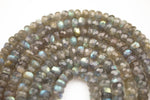 Natural LABRADORITE Beads. High Quality Hand Faceted 7mm or 10mm Faceted Roundel 16" strand AAA Quality Gemstone Beads