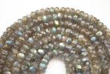 Natural LABRADORITE Beads. High Quality Hand Faceted 7mm or 10mm Faceted Roundel 16" strand AAA Quality Gemstone Beads