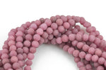 Strawberry Sorbet, High Quality in Matte Round, 6mm, 8mm, 10mm, 12mm -Full Strand 15.5 inch Strand