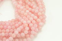 Light Pink Jade- Faceted Round 4mm 6mm 8mm 10mm 12mm - Single or Bulk - 15.5" AAA Quality