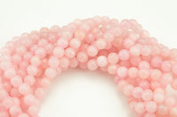 Light Pink Jade- Faceted Round 4mm 6mm 8mm 10mm 12mm - Single or Bulk - 15.5" AAA Quality