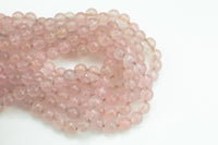 Clearish Pale Pink Jade- Faceted Round 4mm 6mm 8mm 10mm 12mm - Single or Bulk - 15.5"