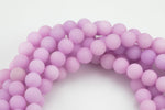 Baby Lilac, High Quality in Matt/Matte Round, -Full Strand 15.5 inch Strand, 4mm, 6mm, 8mm, 12mm, or 14mm Beads