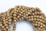 Tan Jade- Faceted Round 4mm 6mm 8mm 10mm 12mm - Single or Bulk - 15.5"