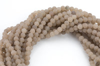 Camel Tan Jade Matte Round Beads 6mm 8mm 10mm - Single or Bulk - 15.5"