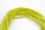 Lime Green Jade- High Quality in Smooth Round- 6mm, 8mm, 10mm, 12mm -Full Strand 15.5 inch Strand