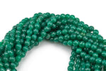 Emerald Teal Jade- Faceted Round 4mm 6mm 8mm 10mm 12mm - Single or Bulk - 15.5"