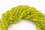 Yellow Jade- Faceted Round 4mm 6mm 8mm 10mm 12mm - Single or Bulk - 15.5"