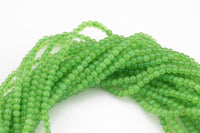 Green Jade, High Quality in Smooth Round- 6mm, 8mm, 10mm, 12mm -Full Strand 15.5 inch Strand