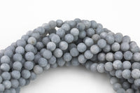 Gray Jade Matte Round 4mm 6mm 8mm 10mm 12mm - Single or Bulk - 15.5" AAA Quality AAA Quality