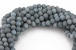 Gray Jade Matte Round 4mm 6mm 8mm 10mm 12mm - Single or Bulk - 15.5" AAA Quality