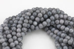 Natural Gray Jade- Faceted Round 4mm 6mm 8mm 10mm 12mm - Single or Bulk - 15.5" AAA Quality AAA Quality Gemstone Beads