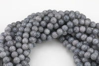 Natural Gray Jade- Faceted Round 4mm 6mm 8mm 10mm 12mm - Single or Bulk - 15.5" AAA Quality AAA Quality Gemstone Beads