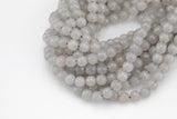 Gray Jade- Faceted Round 4mm 6mm 8mm 10mm 12mm - Single or Bulk - 15.5"