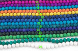 10mm Lava Rock Beads Multicolor Natural Round Loose - Color Colored Lava Beads - Full 15.5" Strands - Wholesale Pricing