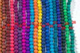 10mm Lava Rock Beads Multicolor Natural Round Loose - Color Colored Lava Beads - Full 15.5" Strands - Wholesale Pricing