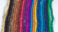 8mm Lava Rock Beads Multicolor Natural Round Loose - Color Colored Lava Beads - Full 15.5" Strands - Wholesale Pricing