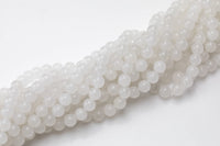 Natural Moonstone Jade Round Beads 4mm 6mm 8mm 10mm 12mm - Single or Bulk - 15.5" AAA Quality Smooth Gemstone Beads