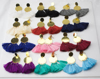 WHOLESALE STYLISH TASSEL Earrings - Medium Sized 2 Inches - High Quality Plating - Ready to Wear - Wholesale Pricing --B--