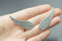 4 Angel Wing Charms 15x50mm- 985-1279