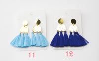 WHOLESALE STYLISH TASSEL Earrings - Medium Sized 2 Inches - High Quality Plating - Ready to Wear - Wholesale Pricing --A--