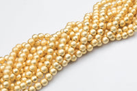Matte Gold COLOR Hematite Smooth Round- 2mm,3mm,4mm, 6mm, 8mm, 10mm