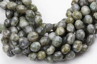 Natural Labradorite High Quality Freeform Faceted Nuggets - 100% - Approx 12x17mm - Full Strand 16" Gemstone Beads