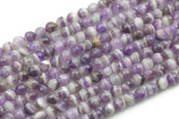 Natural Striped Amethyst Beads Faceted - High Quality in Faceted Round 6mm 8mm 10mm or 12mm - Full Strand 15.5 inches Gemstone Beads