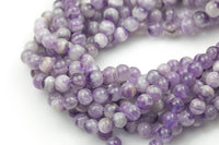 Natural Pale AMETHYST Gemstone Beads Round 6mm, 8mm, 10mm-Full Strand 15.5 inch Strand Smooth Gemstone Beads