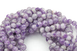 Natural Pale AMETHYST Gemstone Beads Round 6mm, 8mm, 10mm-Full Strand 15.5 inch Strand Smooth Gemstone Beads