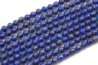 Natural Lapis, No Dye High Quality in Faceted Round, 4mm, 6mm, 8mm, 10mm- Full 15.5 Inch Strand Gemstone Beads