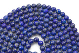 Natural Lapis, No Dye High Quality in Faceted Round, 4mm, 6mm, 8mm, 10mm- Full 15.5 Inch Strand Gemstone Beads