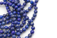 Natural Lapis, No Dye High Quality in Faceted Round, 4mm, 6mm, 8mm, 10mm- Full 15.5 Inch Strand Gemstone Beads