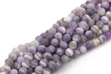 Natural Matte Cape Banded Amethyst Beads, High Quality in Matt Round, 4mm, 6mm, 8mm, 10mm, 12mm- Full 15.5 Inch strand Gemstone Beads