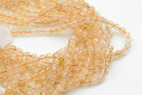 Natural CITRINE Faceted Round- 6mm, 8mm, 10mm, 12mm- Full 16 inch Strand Gemstone Beads