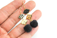 Pom Pom Tassel Charms Many Colors - 14mm - High Quality - 4 pcs Per Order- Perfect for Earrings