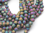 Natural DRUZY AGATE Beads-- Peacock- 8mm, 10mm, 12mm. Full 15.5 inch strand Gemstone Beads